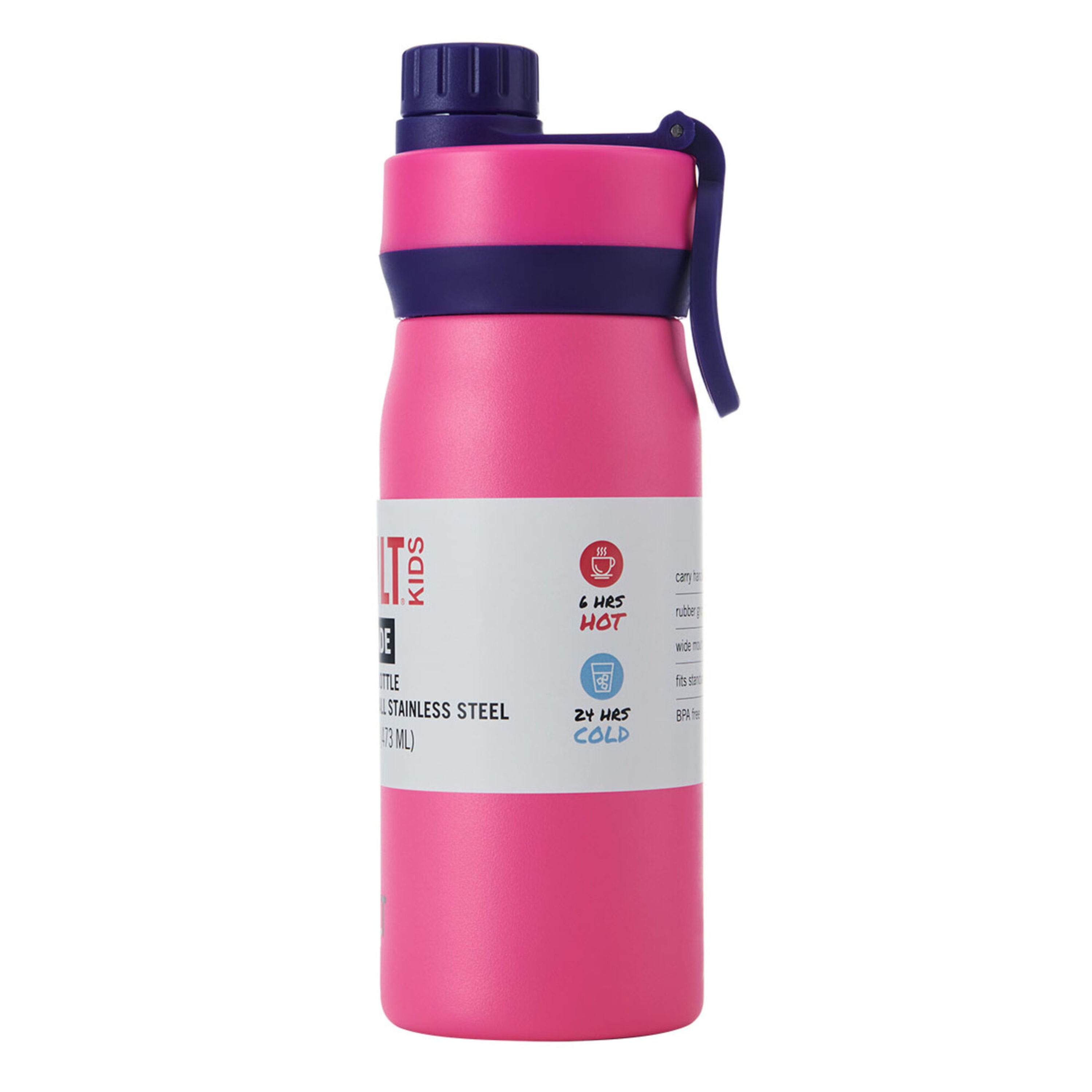 BJPKPK 17oz Stainless Steel Water Bottles Dishwasher Safe Sports Insulated  Kids Water Bottle for School-Light Pink
