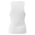 thumbnail image 4 of Long Tank Tops for Women Soft Solid Summer Tank Tops Spaghetti Strap Comfy Crew Neck Sleeveless Layering Shirts Camisole Vest Clothes Ruched Women's Tees and Tanks Curved Hem, 4 of 7