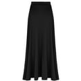 thumbnail image 5 of Zaldita Women's Asymmetric Hem Ballet Dance Skirt Casual Office Work High Waist Ruffle Maxi Skirts Black XXL, 5 of 7