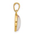 thumbnail image 2 of Diamond2Deal 14k Yellow Gold with Pink Enamel and Clear Epoxy Resin It's A Pendant for Women (L- 0.83 inch, W- 0.52 inch), 2 of 6