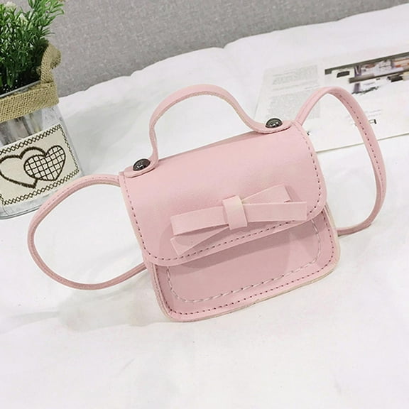 FAMTKT Children Cute Princess Messenger Bag Girl Bag Bow Baby Shoulder Bag Handbag Bag, Kid's Crossbody Bags