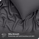 thumbnail image 3 of Bare Home Juego de Sábanas TENCEL™ - Lyocell Derivado Del Eucalipto - Split Head Flex King, Gris Hierro Forjado, 3 of 8