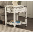 thumbnail image 2 of Rustic Cottage Chairside End Table with 1 Drawer and 1 Shelf, White Antique, 2 of 2