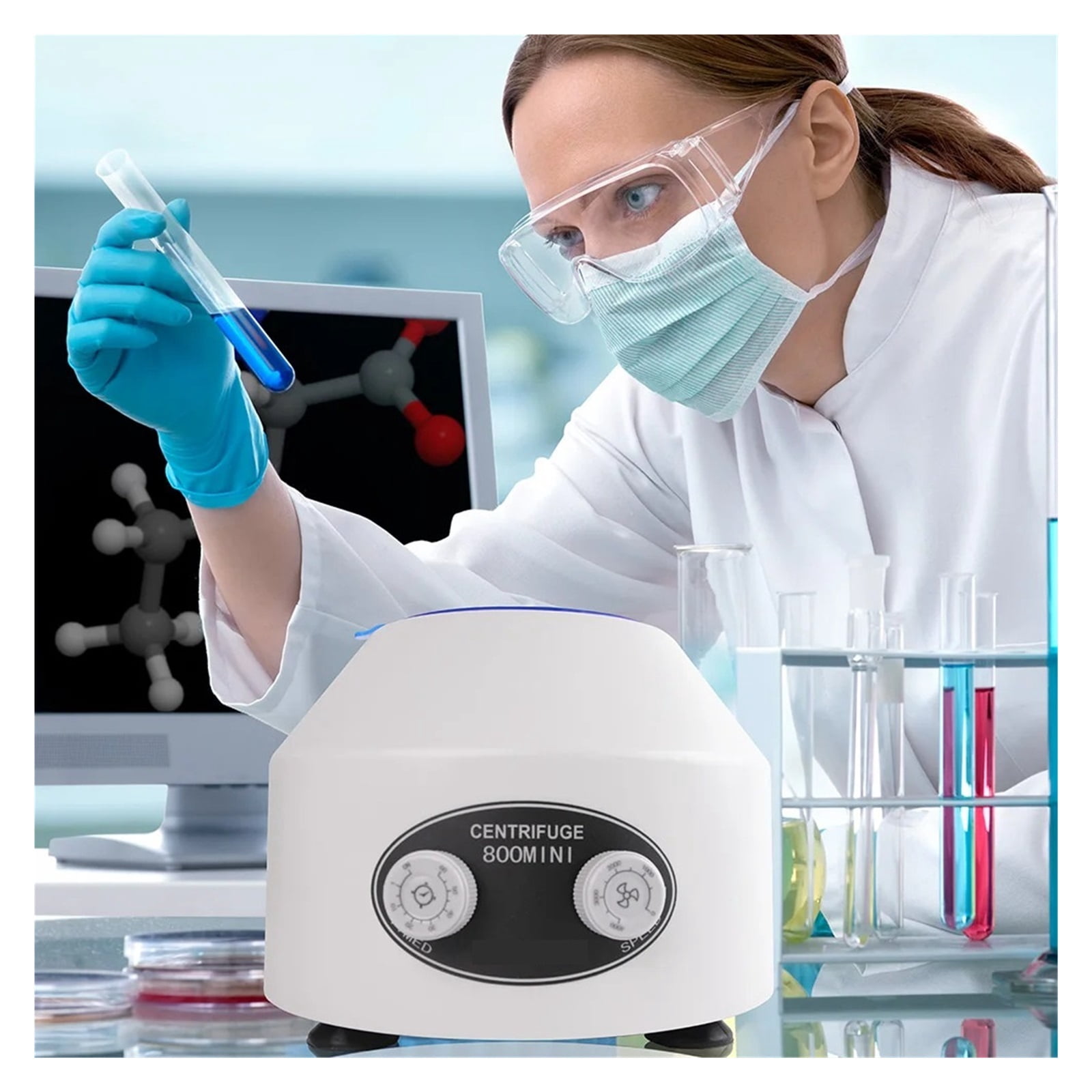 Pcr Centrifuge Machine Digital High-Speed Plasma Centrifuge Lab Microcentrifuge 4000rpm 12000rpm 0.2/0.5/1.5/2ml Centrifuge Tube ,The First Choice for Laboratories
