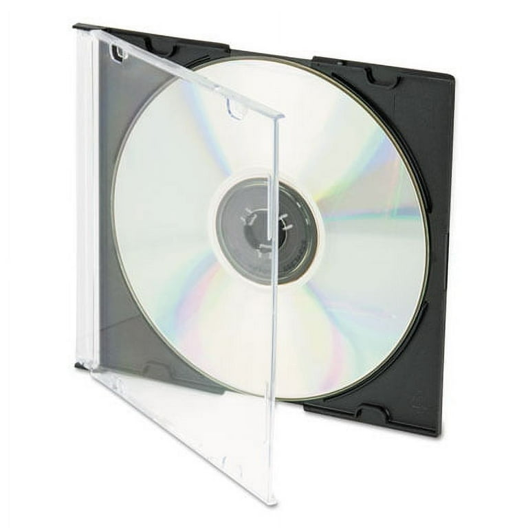 CD/DVD Slim Jewel Cases, Clear/Black, 50/Pack CD/DVD Slim Jewel Cases, Clear/Black, 50/Pack