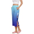thumbnail image 2 of VV AVEORS Tear Away Capri Sweatpants For Women Breakaway Wide Leg Knee Ankle Replacement Adaptive Pants Blue 2XL, 2 of 5