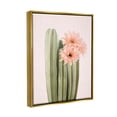 thumbnail image 3 of Stupell Industries Pink Flower on Cactus Botanical & Floral Painting Gold Floater Framed Art Print Wall Art, 17 x 21, 3 of 9