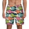 thumbnail image 3 of Uemuo Lantern Koi Fish Pattern Mens Swim Trunks Quick Dry Board Shorts with Mesh Lining, Stretch Beach Shorts Quick Dry No-Chafing Board Shorts-XX-Large, 3 of 9