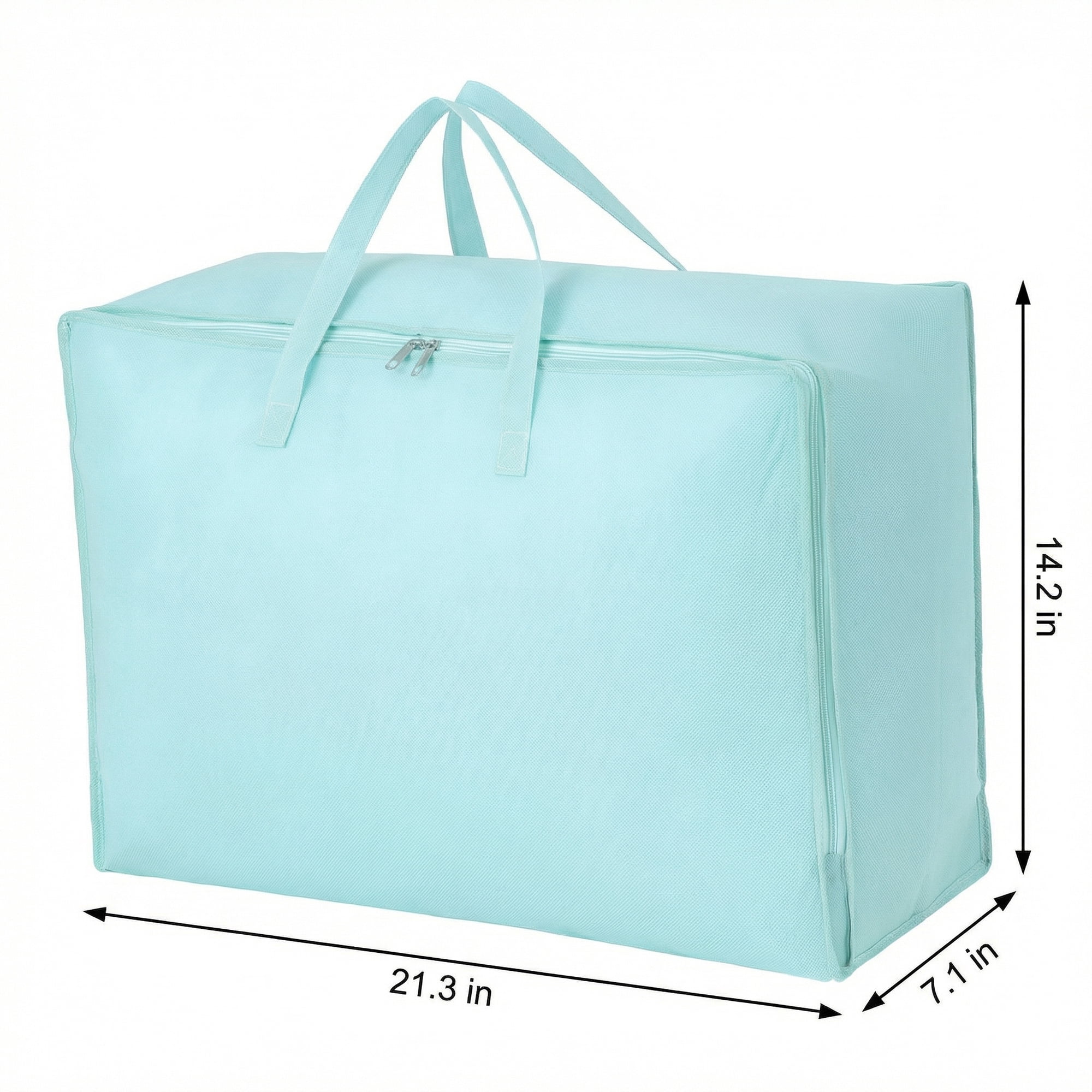 Unique Bargains Clothing Storage Bag Organize Bedroom and Closet Blue 21.3"x14.2"x7.1"