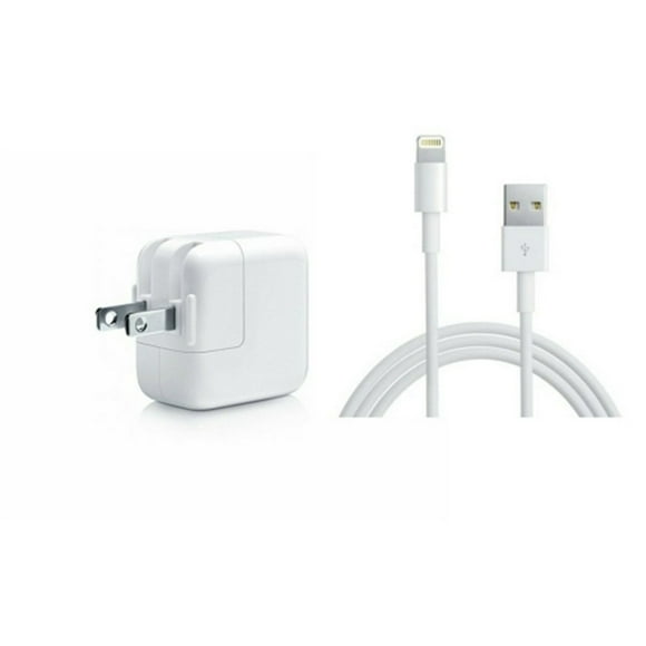 Chargeur Mural USB 10W + Câble Lightning 3.3 Pieds Compatible pour iPhone 5 6 7 8 Plus iPod iPad Air Mini