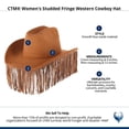 thumbnail image 5 of CTM  Studded Fringe Western Cowboy Hat (Women), 5 of 5