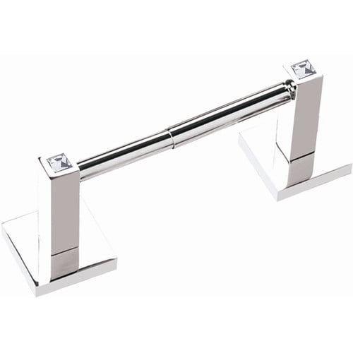 Swarovski Crystal Toilet Paper Holder With Br Construction Finish Polished Chrome