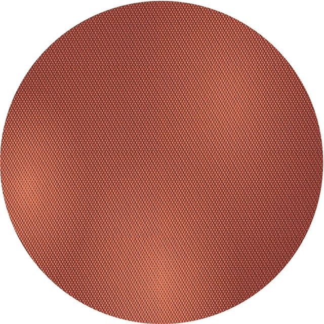 Ahgly Company Tapis Rond Lavable en Machine Intérieur Transitionnel Orange Vif, 3 Pieds Rond