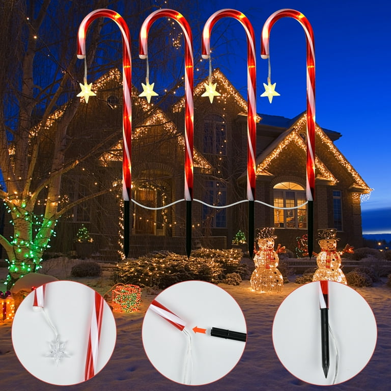Outdoor christmas stake on sale lights