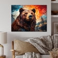 thumbnail image 2 of Designart "Geometric Majesty of Bears I" Animals Metal Wall Decor, 2 of 5