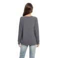 thumbnail image 3 of Aosijia Womens Tops V-neck Raglan Long Sleeve Letter Print Top Pullover Loose Casual T-Shirt Tunic Blouse, 3 of 7