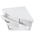 thumbnail image 6 of Leumius Small Corner Side Table,Triangle Corner Table 3 Tier End Corner Table for Small Spaces,Living Room,White, 6 of 7