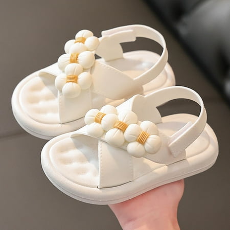 

〖Roliyen〗Toddler Shoes Printcess Beach Girls Sandals Toddler Flower Summer Shoes Kids Girls Sandals
