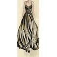 thumbnail image 2 of Vassileva, Silvia 8x14 Black Ornate Wood Framed with Double Matting Museum Art Print Titled - Evening Gown III Crop, 2 of 4