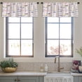 thumbnail image 3 of LALILO Kitchen Curtain Valance With Fish Marine Animals Rod Pocket Window Curtain 52"x 18" Set of 2, 3 of 5