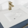 thumbnail image 6 of Eviva Curio 24"W x 18"D Dark Blue Bathroom Vanity with White Carrara Quartz Countertop and Undermount Porcelain Sink, 6 of 11
