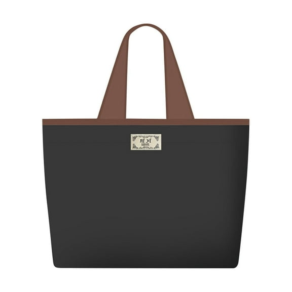 Solid Color Foldable Shopping Bag with Drawstring, Large Capacity Reusable Grocery Tote, Waterproof Portable Hand Carry Bag for Supermarket, Travel, and Eco-Friendly Use