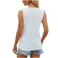 thumbnail image 5 of WXLWZYWL Women'S Solid Colour V-Neck Vest Summer Lace Splicing Sleeveless T-Shirt Tops Short-Sleeved V-Neck Tops/Shirts, 5 of 5