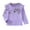 Purple, variant on Girls Shirts Soft Crewneck Tee Comfort Basic Print Long Sleeve Blouse Cute Top for Girls Size 7-8T