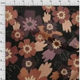thumbnail image 4 of oneOone Polyester Spandex Black Fabric Floral- Bold Floral Seamless Quilting Supplies Print Sewing Fabric By The Yard 56 Inch Wide, 4 of 5