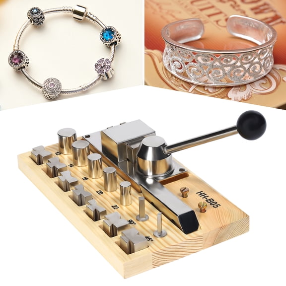 Jewelry Ring Bending Machine, Multiple Sizes Molds Ring Maker,Professional Device Ring Making Tools, Ring Bender for Earrings, Gold, Silver, and Copper Rings
