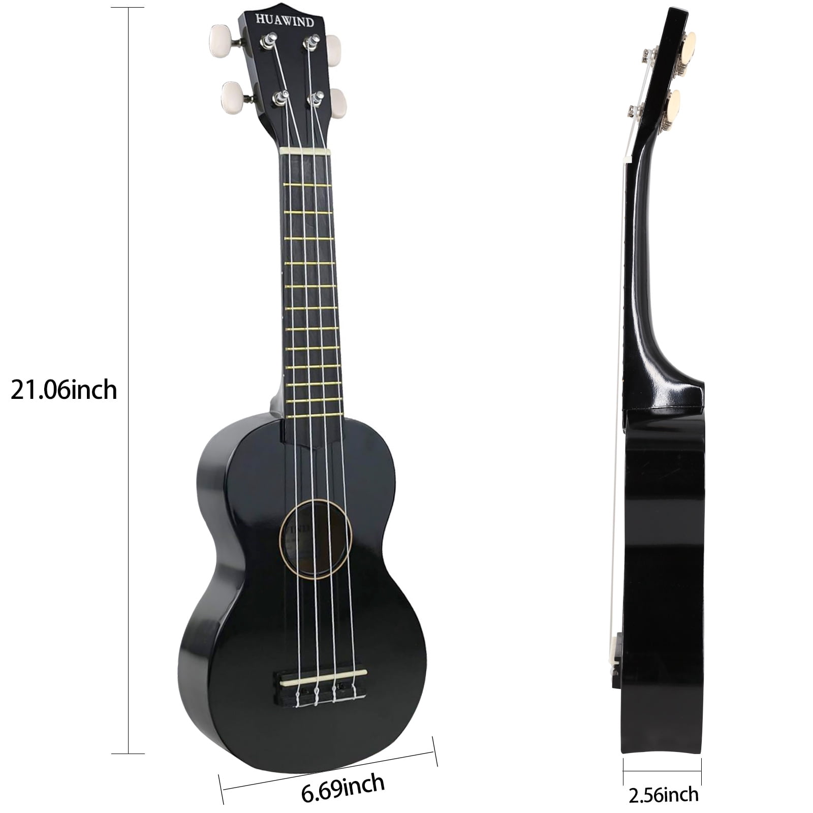HUAWIND Ukulele, 21 inch Soprano Ukulele For Kid Beginners, Hawaii Ukelele Four String Wood Uke