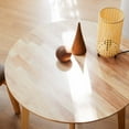 thumbnail image 3 of Livinia Canberra 27.6" Round Wooden Dining Table/Small Mid Century Modern Malaysian Oak Kitchen Table (Natural-Oak), 3 of 9