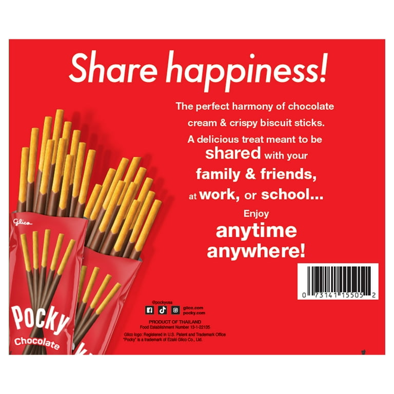 Pocky Chocolate Covered Biscuit Sticks Share Pack 210 gram / 7.4