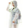 thumbnail image 4 of BAETEUY Portable Windproof Waterproof Transparent EVA Adult Outdoor Hooded Raincoat, 4 of 5