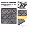 thumbnail image 6 of 30 PCS Interlocking Deck Tiles, 12" x 12" A-cacia Wood Floor Tiles, Waterproof Outdoor Flooring for All Weather Use - Patio, Backyard, Poolside (Light Gray), 6 of 9