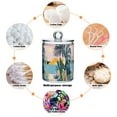 thumbnail image 6 of Yayeee 4 Pack Qtip Holder Bathroom Cotton Swab Canister with Lid Clear Dispenser Set, Boho Style Sun, 6 of 6