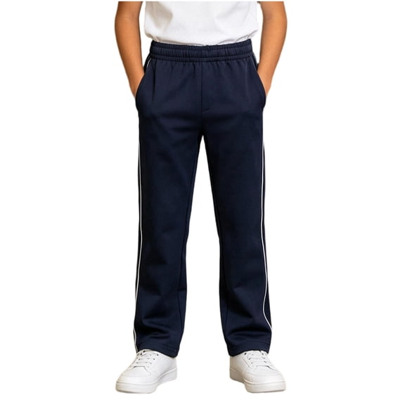Plebaso Boys Girls Jogger Sweatpants High Elastic Waist Athletic Trousers Cotton Everyday Wear Pants with Pockets