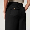thumbnail image 6 of Juorvia Cropped Dress Pants Women Elastic Waist Pull on Business Casual Ankle Length Straight Slacks with Pockets, 6 of 7
