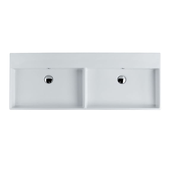 Unlimited 120.00 Wall Mount/Vessel Bathroom Sink in Ceramic White without Faucet Hole