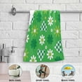 thumbnail image 4 of Coolnut Spring St Patrick's Day Hand Towels 2 PCS, Ultra Soft and Highly Absorbent, Buffalo Plaid Hearts Flowers Decorative Fingertip Towel for Home, Bathroom, Kitchen, 28.3"x14.4", 4 of 4