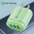 thumbnail image 1 of 3 puertos Fast Quick Charge 3.0 USB Hub Cargador de pared 3.0A Adaptador de corriente Enchufe de EE. UU., 1 of 2
