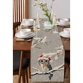 thumbnail image 4 of Ldtrchee Gray Owl Christmas Table Runner 72 Inches, Xmas Snowflake Botanical Vintage Bed Runner Dresser Scarves Tabletop for Indoor Outdoor Parties/Ceremony/Banquet, 14" x 72", 4 of 8