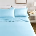 thumbnail image 2 of King Size Bed Sheets Set PC Soft Cooling Thread Count Microfiber Printed Sheet Deep Pocket Breathes Better Machine Washable Tropical Palm Tree Fronds Patterned Double, 2 of 7