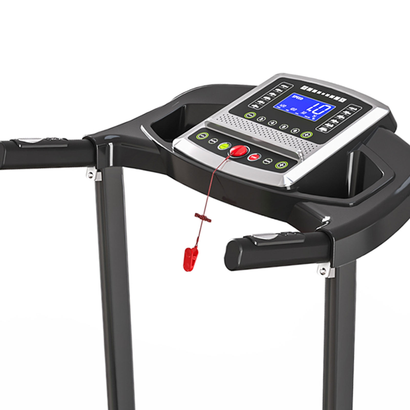 3.5 HP Portable Foldable Treadmill with Handles 4% Slope Home Walking Running Treadmill 0.5-7.5 MPH 330 Lb Weight Capacity