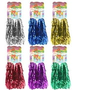 Cheer leading Pom Poms Hand Flowers Cheerleader Pompoms Sports 12pks 6 pair 13in