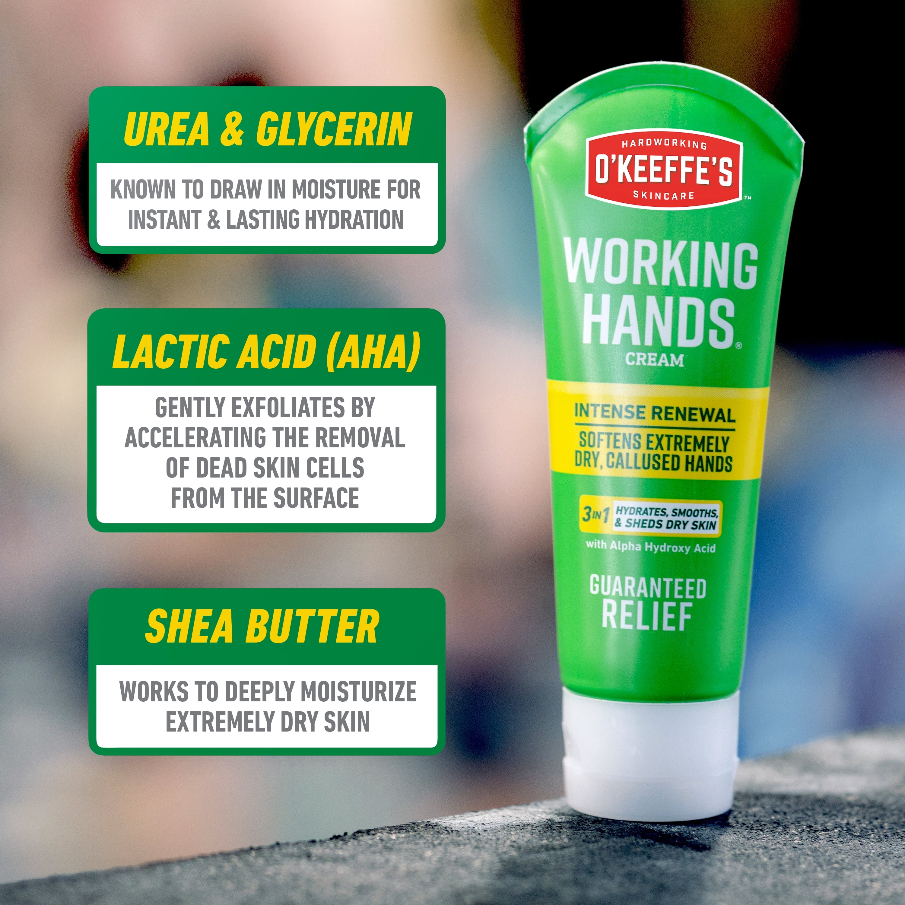 O'Keeffe's Working Hands Intense Renewal Hand Cream, 3oz Tube (Pack of 1) - Softens and Smooths Extremely Callused, Dry Hands