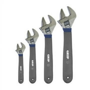 GRIP 4pc Adjustable Wrenches Set Tools Cushion Handles 6" 8" 10" 12" Sizes 87042