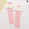 thumbnail image 2 of Gubotare Kids Knee High Socks Girls Knee High Socks School Uniform Sock Long Socks for Girls Boys Seamless Dress Sock Size 5-15 (Pink,5-15 Years), 2 of 4