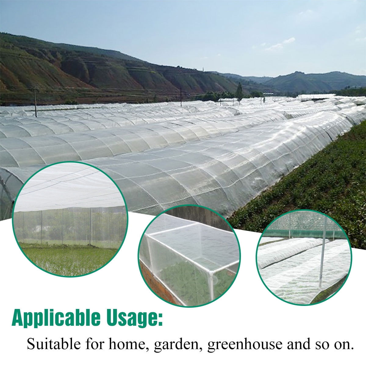 10x2.5m Protect Your Vegetables Fine Mesh Crops Protection Netting Mosquito Bug Insect Net Barrier Anti-Bird Net Grow Tunnel Garden Netting Flower and Plants Crops