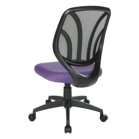Office Star Products - Ventilated 5-Pointed Star Mesh Fabric Task Chair - Purple
